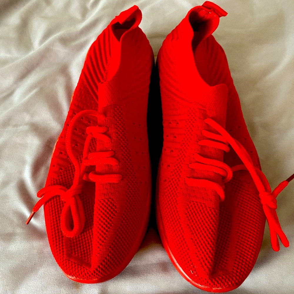 Red sneakers